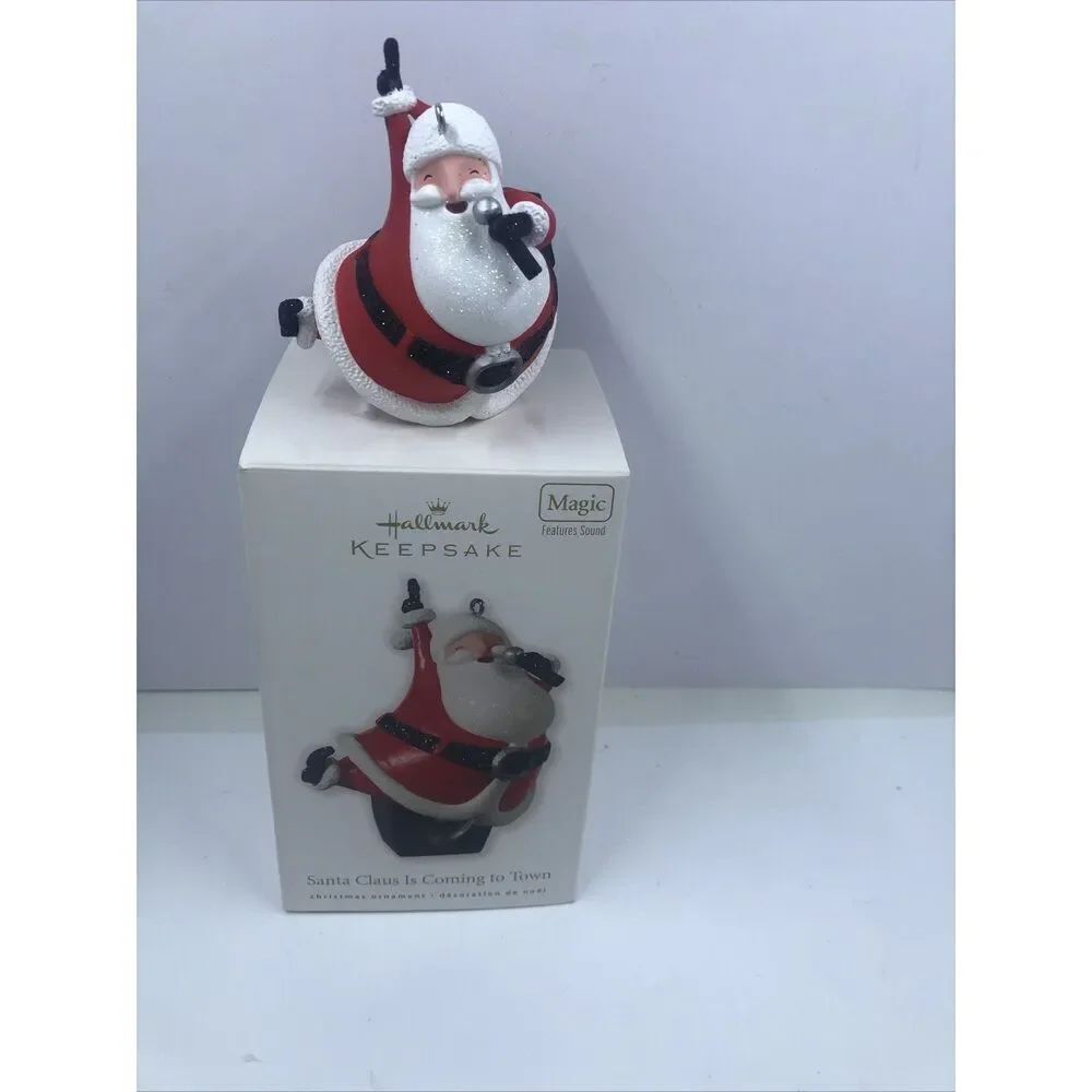 Hallmark Ornament MAGIC with Sound - SANTA CLAUS IS COMING TO TOWN 2010.